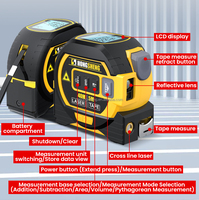 Nouveau télémètre laser, mètre de distance laser 40m/60m, ruban à mesurer numérique laser, outil de mesure, ruban à mesurer