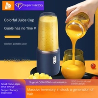 Vaso Mezclador Portátil Recargable de Alta Calidad, Exprimidor Compacto, Producto Digital Inteligente para el Hogar con Vaso de Vidrio Transparente