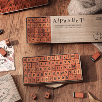 Vente en gros de timbres en bois de l'alphabet personnalisés en silicone lettres anglaises minuscules style vintage