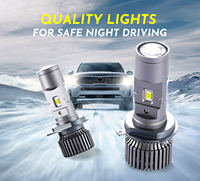 Diinii T1-H4 Mini projecteur LED super lumineux 100W 10000LM en aluminium, lentille de phare, ampoule bi-xénon pour voiture, étanche IP-67, haute vitesse