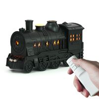 Diffuseur d'arômes USB vintage en forme de train de 300 ml avec brume fraîche et effet anneau de méduse