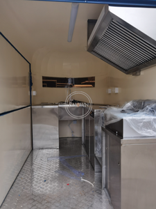 Ce Certified Customized Double Axles Ice Cream <b>Kitchen</b> Camper Food Trailer Aluminum Stainless Steel for Camping Chips - Product Image 4