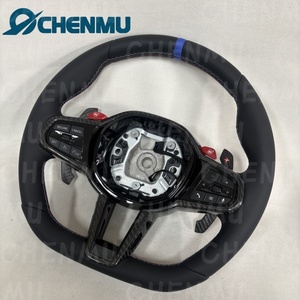 Volante Deportivo M LCI de Cuero Completo para <span class=keywords><strong>BMW</strong></span> F10 F30 G38 G20 G30 G42 G80 M3 M4 M5 <span class=keywords><strong>430i</strong></span> M430i M440i Serie 3/5 con Franjas Azules - Product Image 6