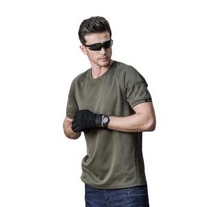 T-shirt da uomo con trasporto nascosto e maglietta tattica antigraffio e resistente all'usura Multi-tasche da uomo t-shirt - Product Image 2