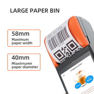 All-in-One 5 inch Android 12 cầm tay thiết bị đầu cuối <span class=keywords><strong>Pos</strong></span> với <span class=keywords><strong>wifi</strong></span> NFC <span class=keywords><strong>Bluetooth</strong></span> USB kết nối máy in hóa đơn - Product Image 3