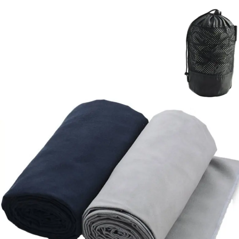 Toalha de toalha personalizada 300gsm, roupa de banho para academia, yoga, tamanhos 24x72 polegadas, toalha com bolso, antiderrapante, quente, de microfibra, acampamento