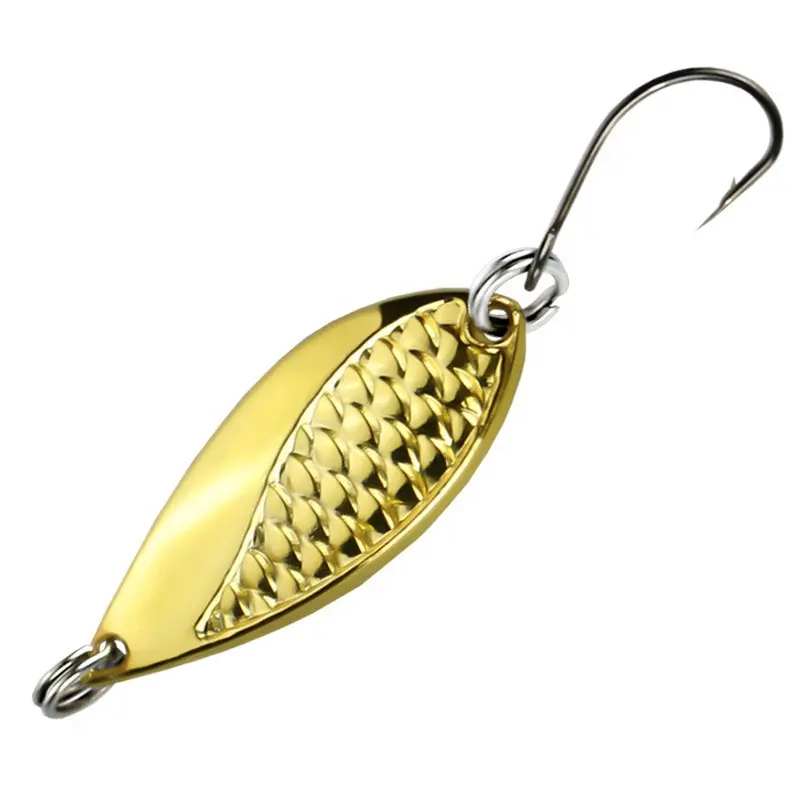 2.5g Metal Spoon Fishing Lure With Single Hook Zinc Alloy 2 Color Bait Long Casting Artificial Lures