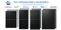Panneaux Solaires Bifaciaux Tout Noir Double Verre Longi Jinko Risen JA Solar 420W 425W 430W 445W 450W pour Système d'Énergie Solaire Résidentiel