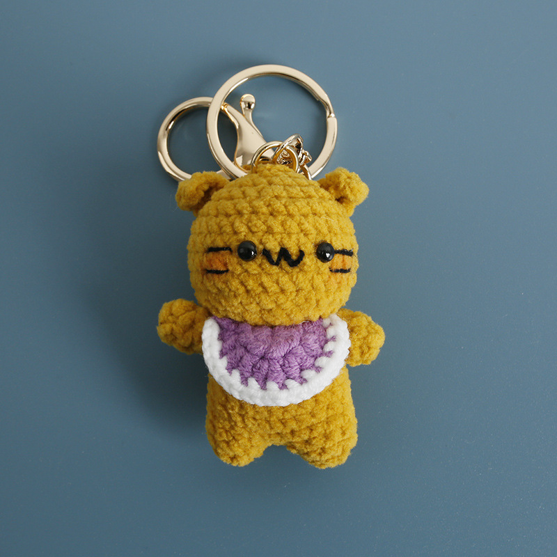 Porte-clés chaton avec écharpe