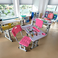 Meubles d'école modernes, tables d'étude réglables pour les étudiants, bureaux pour filles