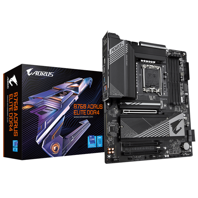 GIGABYTE B760 AORUS ELITE DDR4 ATX Motherboard with 2.5GbE LAN 1 X HD MI Port Support 13th and 12th Intel Gen Series Processors