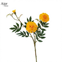 Aierflorist Bunga Gerbera Sutra Buatan Lembut Simulasi Tinggi Bunga Marigold Prancis Dahlia Lon Buket Bunga untuk Grosir