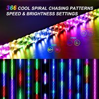 Antenne LED 5FT, lumière LED flexible RGB à effet de poursuite, base à ressort, télécommande, étanche IP67, haute qualité, éclairage intérieur SMD 5050