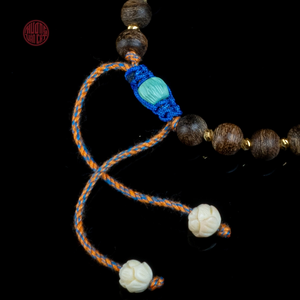 Modern Agarwood <b>Bead</b> <b>Bracelet</b> 6mm Featuring Gold Charm and Tibetan Stone Style 9 Elegant Gift Accessory - Product Image 5