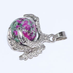 16 warna liontin cakar naga perak menakjubkan manik-manik bola batu bulat alami hadiah sempurna untuk gantungan kunci anting pembuatan kalung - Product Image 5