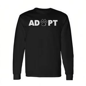 Camiseta de manga larga Adopt Pawprint para perros, gatos, refugios para mascotas y rescate - Product Image 2