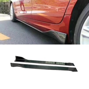 Real Carbon Fiber Look Car Side Skirt Lip Spoiler Guard Apron <b>Splitter</b> Universal For BMW All Models Body Kit Car Accessories - Product Image 1