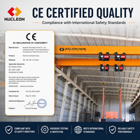 Pont roulant monopoutre Nucleon de 1 à 20 tonnes, modèle européen, avec contrôle VFD, certifié CE ISO, personnalisable