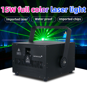 SHTX Super Bright Stage Laser Light ILDA+<strong>DMX512</strong> 10W 15W Full Color Laser Animation Projector Light RGB Beam Laser Scanner Lamp - Product Image 2
