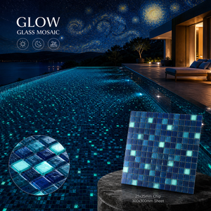 Chất lượng cao khảm Glow gạch sáng gốm khu nghỉ mát hồ bơi thủy tinh Gạch Mosaic — ảnh 1