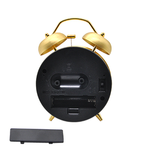 3.85 "Twin chuông đồng hồ báo thức với quay số lập thể, đèn nền, Pin hoạt động Loud nhà đồng hồ báo thức reloj - Product Image 3