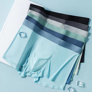 Nouvelle Arrivée Sous-vêtements pour Hommes Respirants Antibactériens en Soie Glacée Boxers pour Hommes en <span class=keywords><strong>Nylon</strong></span> Caleçons pour Hommes Fournisseur OEM Personnalisé - Product Image 1
