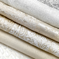 Tissus brodés pour rideaux, textile de maison, jacquard métallique brillant à motif lurex pour le traitement des fenêtres de salon de villa