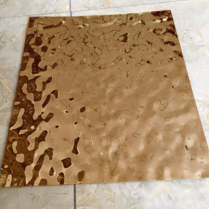 แผ่นเหล็กตกแต่งลายคลื่นน้ำ แผ่นเหล็กกล้าไร้สนิม 304 แบบตอกลาย แผ่นสแตนเลส ASTM ภายใน 7 วัน T Ss Sheet - Product Image 4