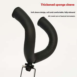 Percha de guitarra montada en la pared de metal de salida de fábrica con gancho largo y ranura para tarjeta de línea de música accesorios para <span class=keywords><strong>instrumentos</strong></span> <span class=keywords><strong>musicales</strong></span> - Product Image 4