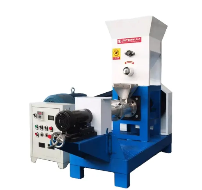 Fish feed pellet extruder machine for floating feed production, professional and high-quality, available for sale