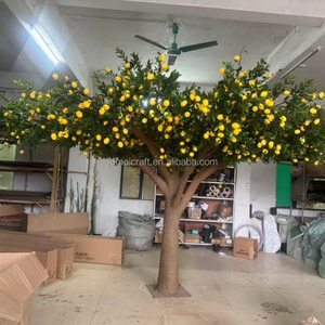 Cây chanh nhân tạo bằng sợi thủy tinh, khung kim loại bền chắc, cao 4m, dùng trong nhà/ngoài trời, kích thước tùy chỉnh, đảm bảo chất lượng cao, miễn phí cho lễ Tạ ơn - Product Image 1