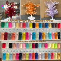 Grandes fleurs artificielles géantes en organza colorées LEDA pour centre de table de mariage, accessoires pour fêtes et événements