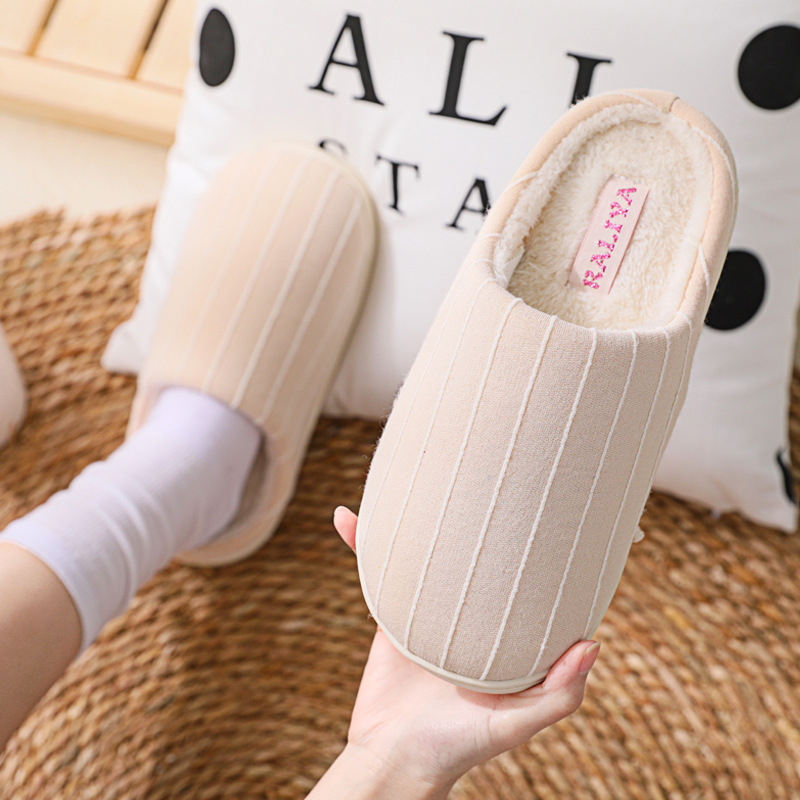 Home Winter Warm Cotton Slippers Women Indoor Soft Thickened Plush Slippers Wholesale