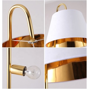 โต๊ะโรงแรมสีทองทันสมัย,โคมไฟข้างเตียงสำหรับตกแต่งโต๊ะ - Product Image 5