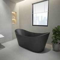 Baignoire autoportante moderne et écologique en acrylique, ronde, pour immersion profonde, avec garantie de 5 ans, pour 1 personne, grande taille, pour salle de bain intérieure