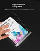 Support de signalisation LED en acrylique personnalisé pour table avec base lumineuse pour affichage de menus de restaurant, bar, promotion et publicité