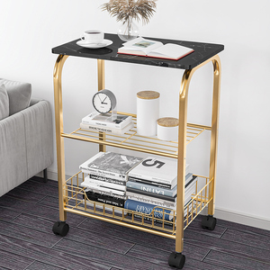 Meuble de rangement multifonctionnel, en fer forgé, mobile, table basse, cuisine, salon, multifonctionnel avec chariot, bon marché - Product Image 1
