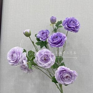 5-Headed Artificial Lotus <b>Flowers</b> <b>Single</b> Branch High Simulation Plastic Silk Wedding Home Decor - Product Image 1