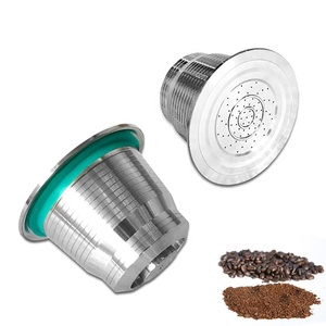 Wholesale Refillable Coffee Capsule Stainless Steel Reusable Capsules with Lid for Machine - Product Image 4