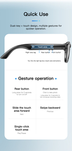 Lunettes intelligentes de sport anti-lumière bleue de haute qualité HD Call Music BT 5.<span class=keywords><strong>3</strong></span> Intelligent Voice Assistant Smart Wearable Headset - Product Image 3