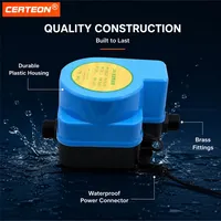 Pompa booster tekanan air otomatis 24V DC Pompa shower mini untuk pemanas air surya dan gas Air panas dingin pompa air