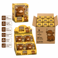 Jouet Squishy Vache des Highlands Parfumée Southpeak 10x10x14cm Doux à Remontée Lente en TPR, Pelucheux, Fourrure Shaggy, à Presser, à Odeur, Souriant, MOQ32 OEM WS
