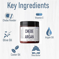 Label privé Logo personnalisé Vente en gros d'huile d'argan naturelle Beurre de karité adoucissant pour les cheveux Beurre de cheveux Chebe à la lavande