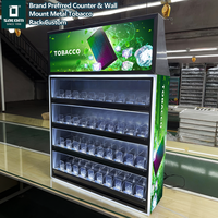 Présentoir mural métallique personnalisé pour cigarettes et tabac, idéal pour les magasins de tabac en Moyen-Orient et en Afrique