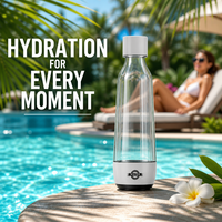 Bouteille d'eau hydrogénée avec générateur de batterie 1800 mAh, électrolyse SPE PEM, portable, 450 ml, rechargeable par USB Type-C, longue durée