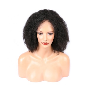 Parrucche Frontali in Pizzo Senza Colla di <span class=keywords><strong>Capelli</strong></span> Umani Indiani <span class=keywords><strong>Veri</strong></span> di Altissima Qualità <span class=keywords><strong>Afro</strong></span> Kinky Bulk - Product Image 3