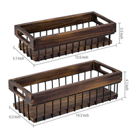 Boîte de rangement multifonctionnelle en bois de pin carbonisé rectangulaire moderne sur mesure, gravure personnalisée, souvenir en bois durable