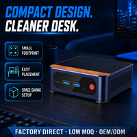 Mini PC de bureau compact, faible encombrement, ordinateur de bureau peu encombrant, poste de travail épuré, USB frontal, placement facile