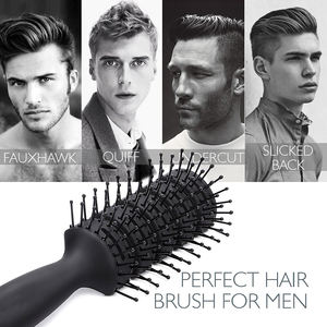 Profissional Bola Derretado Cerdas Oco Vent Escova De Cabelo Personalizado Black Hair Salon Escova Para Homens Cabelos Curtos Quick Blow Secagem - Product Image 4