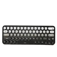 65 Tombol Warna Gradasi 2.4G Keyboard Nirkabel dan Mouse Combo, Set Keyboard dan Mouse Ergonomis Senyap 1600DPI untuk Laptop PC